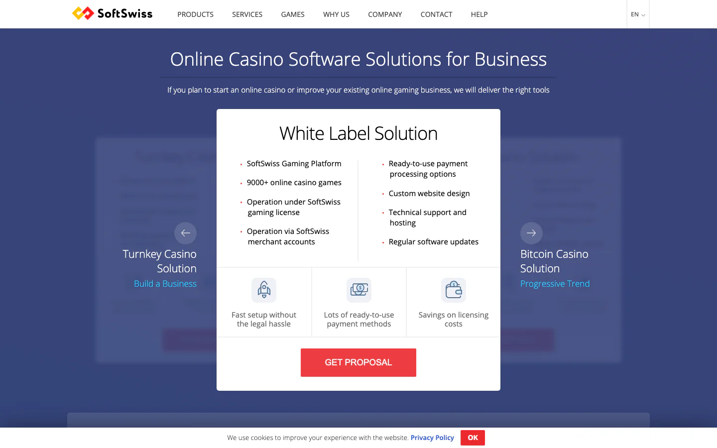 Website screenshot from 2020