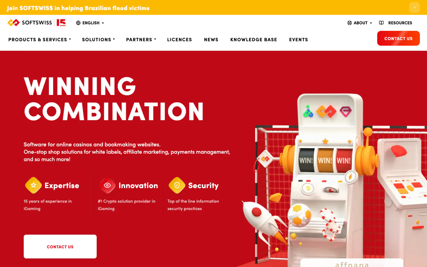 Website screenshot from 2024